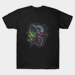 Graffiti Paint Panther Creative T-Shirt